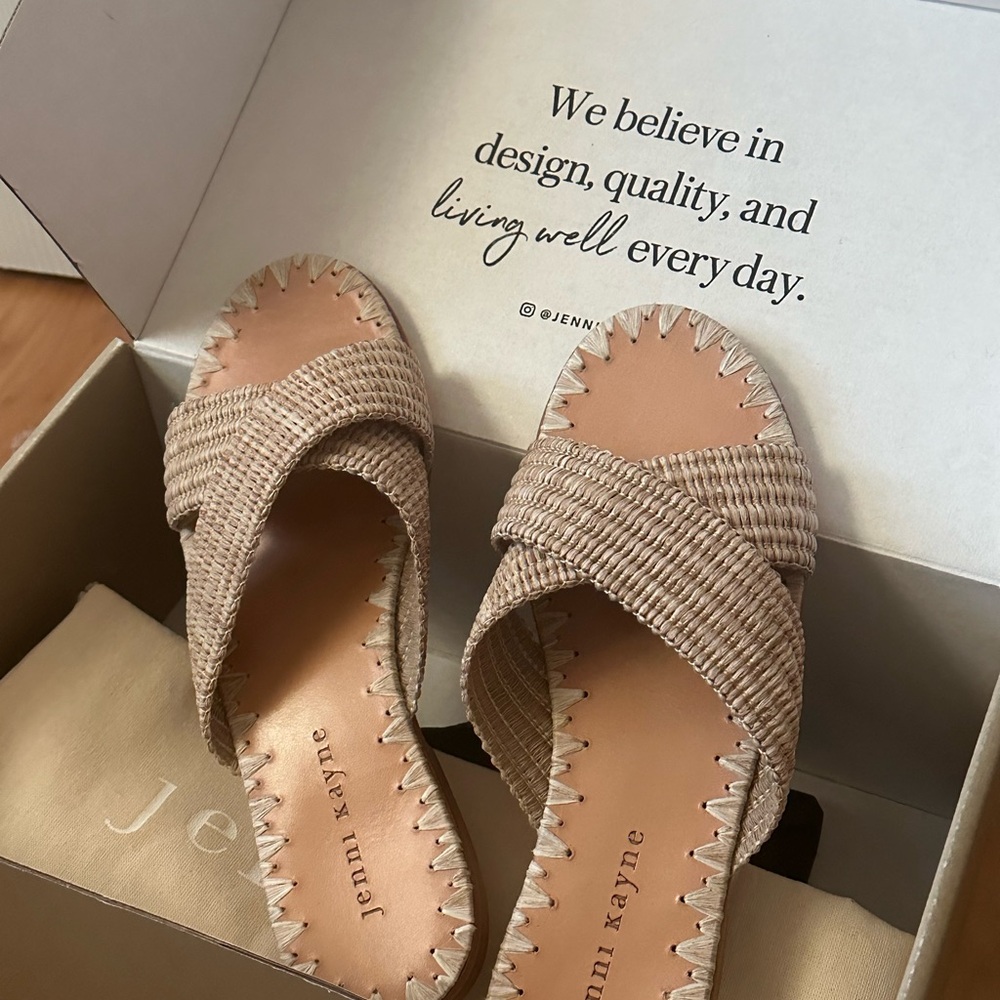 Jenni Kayne Raffia crossover sandal - Picture 2 of 2